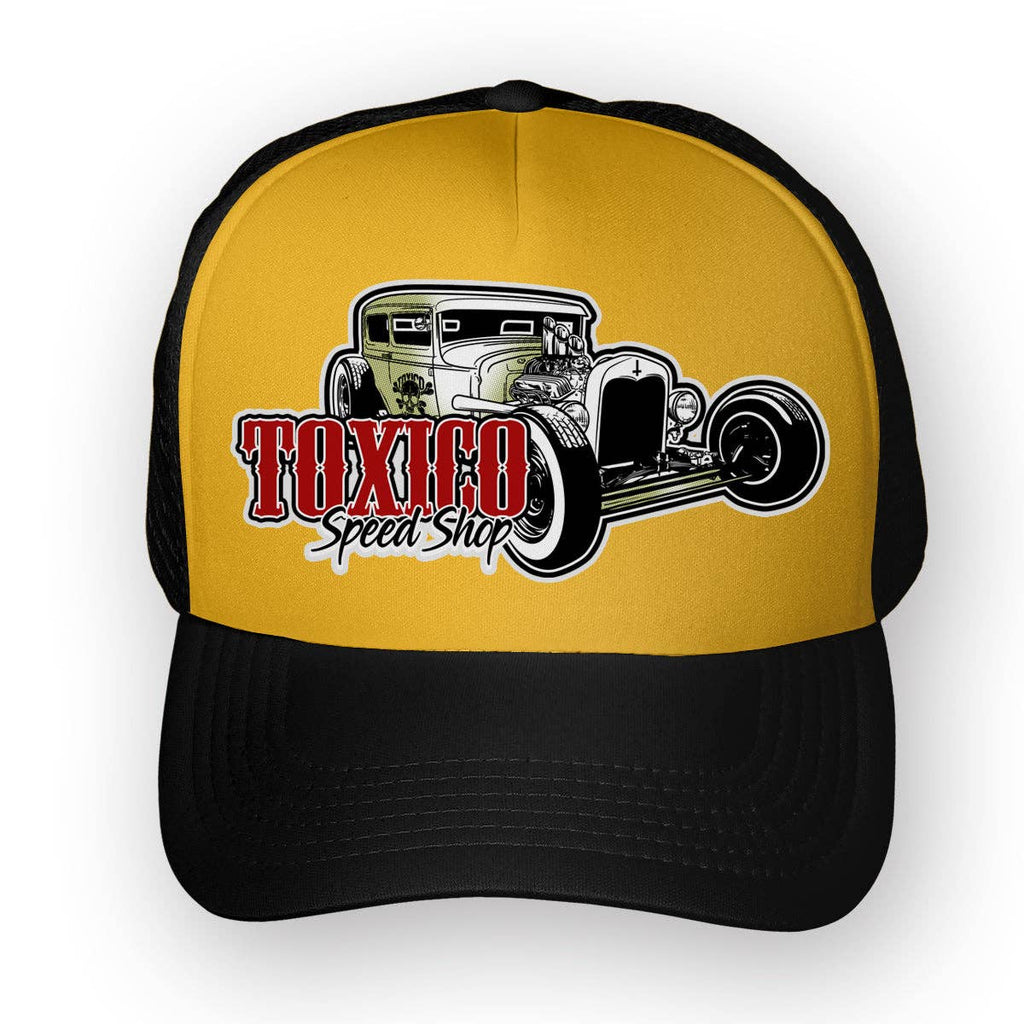 Speed Shop Trucker Hat: Gold/Black