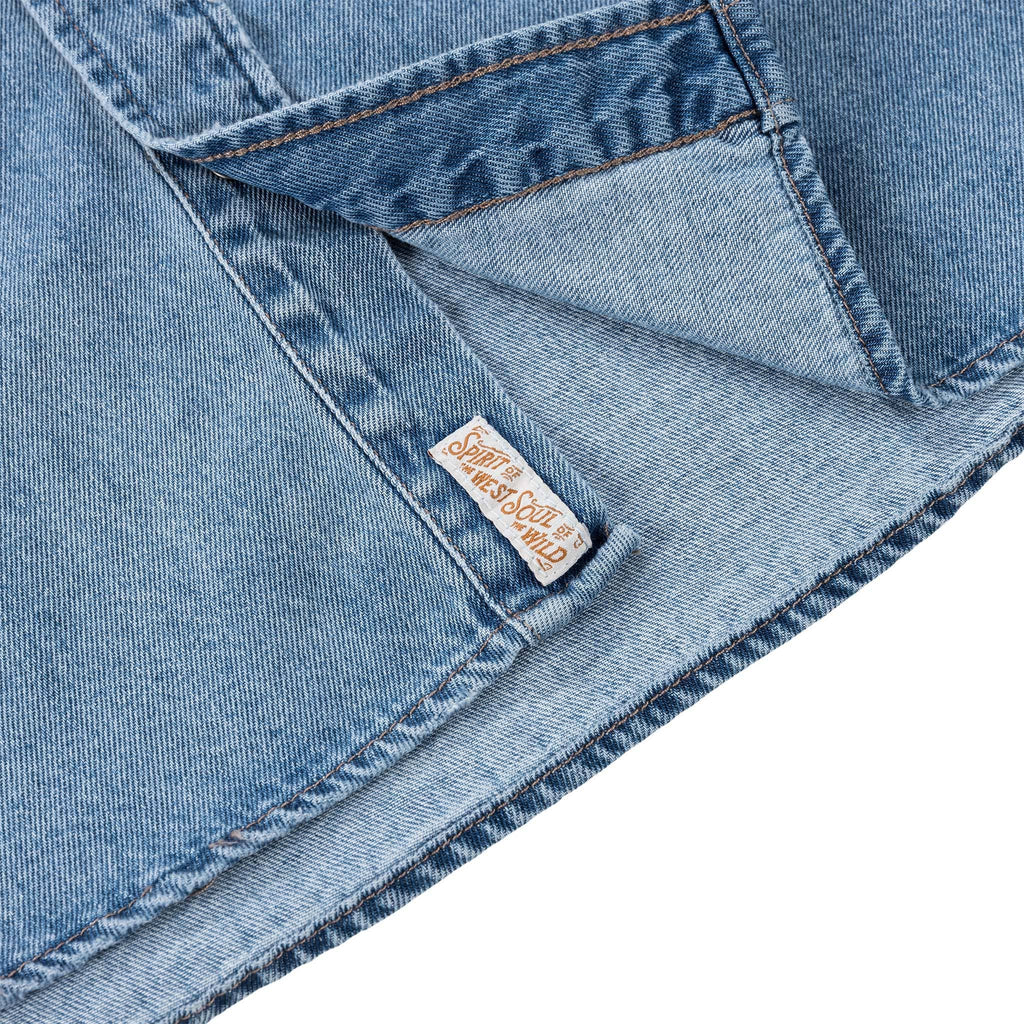 The Wyatt Pearl Snap Short Sleeve: Vintage Denim