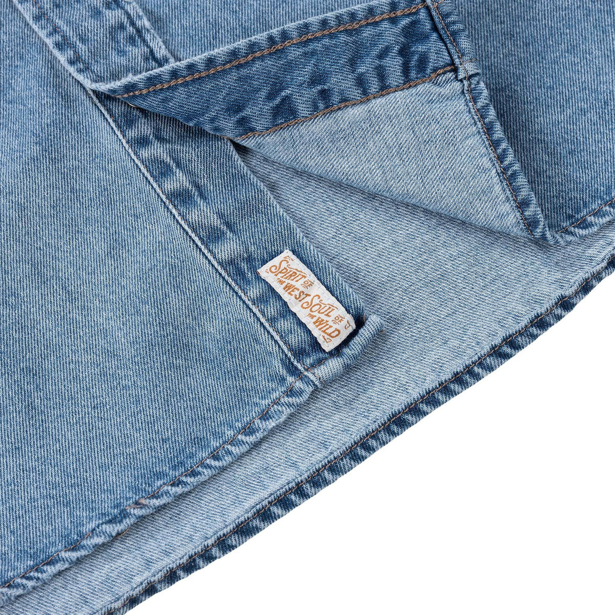 The Wyatt Pearl Snap Short Sleeve: Vintage Denim