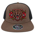 Bear Mesh Snapback: Brown/Black