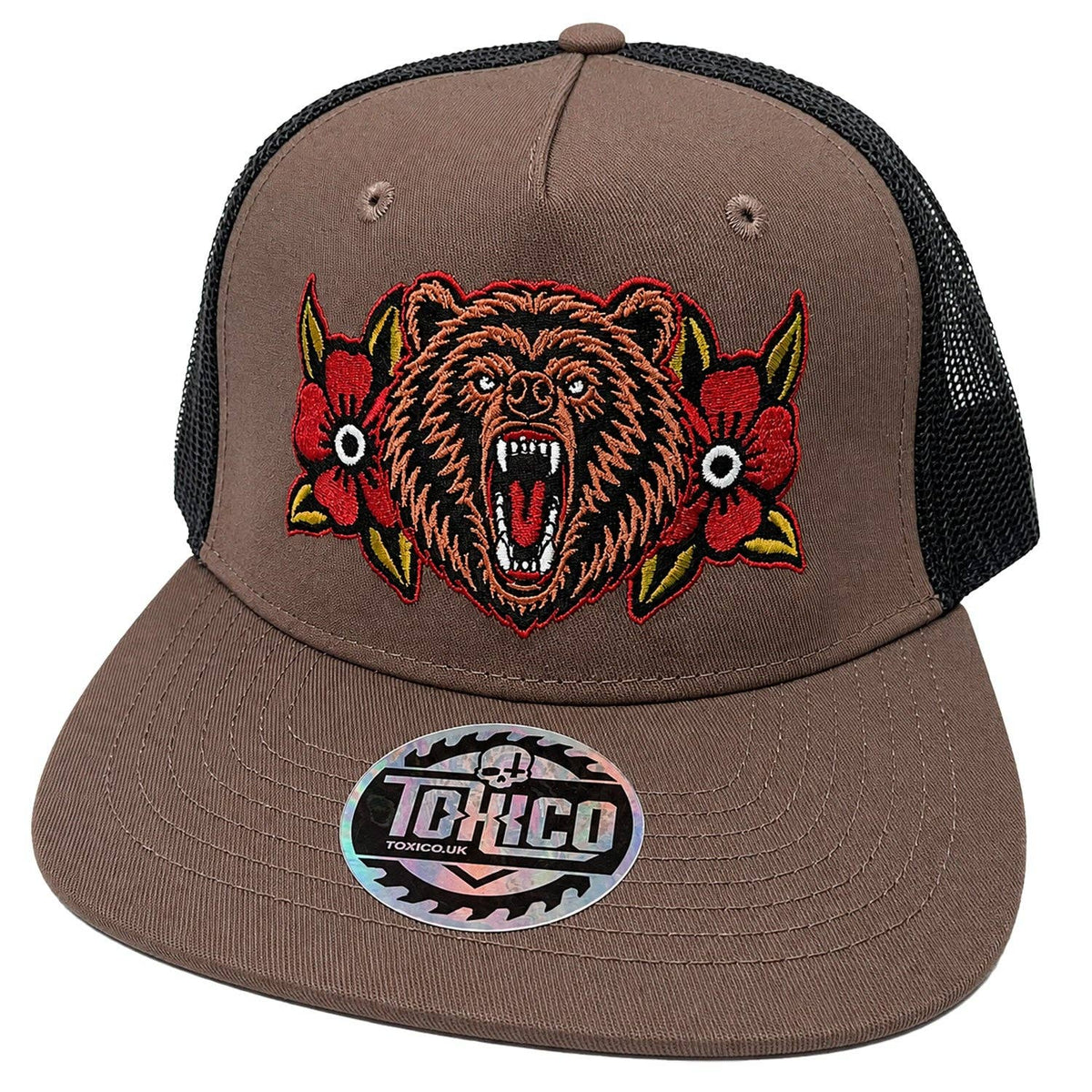 Bear Mesh Snapback: Brown/Black