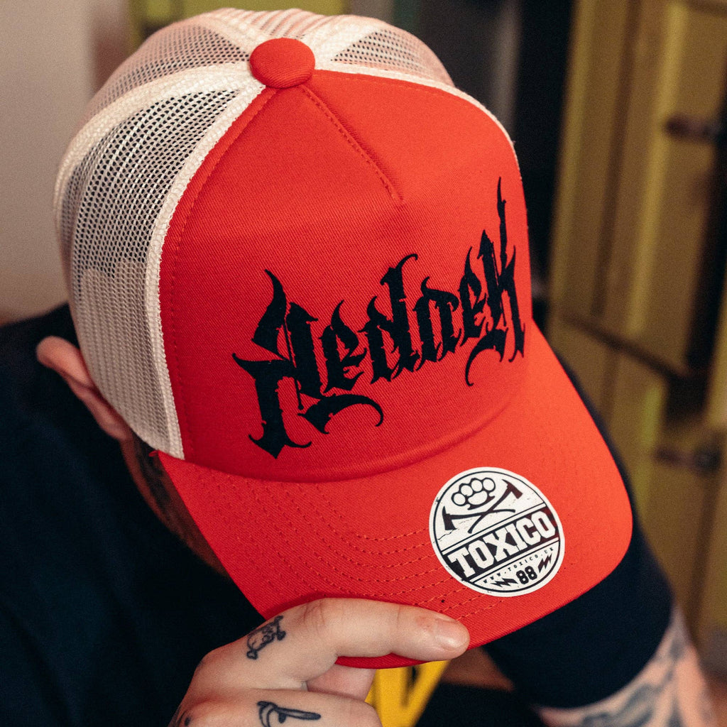 Rednek Ink Trucker Hat: Red/White