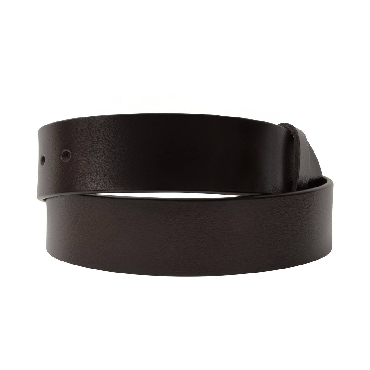 Men's Genuine Leather Snap Belt - Black/Brown: Black / 38