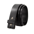 Men's Genuine Leather Snap Belt - Black/Brown: Black / 38