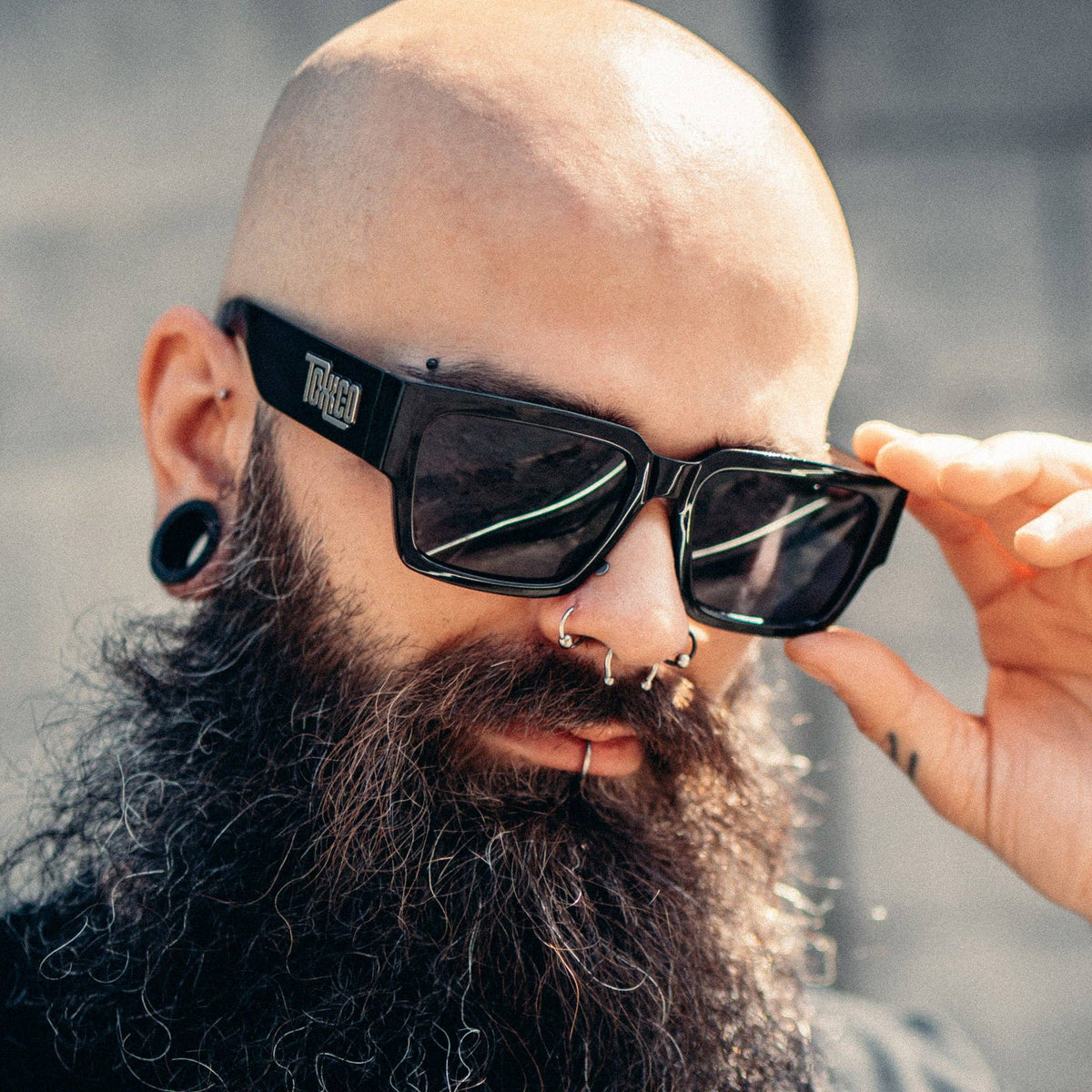 Logo Brick Sunglasses: Black