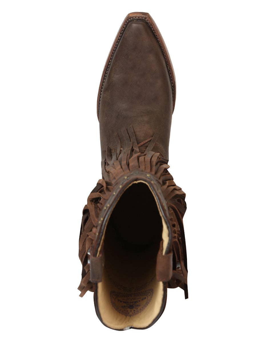 El General Women’s Fringe Western Boots - Choco 45795: DAMA / 7.5 US-5/5.5 UK