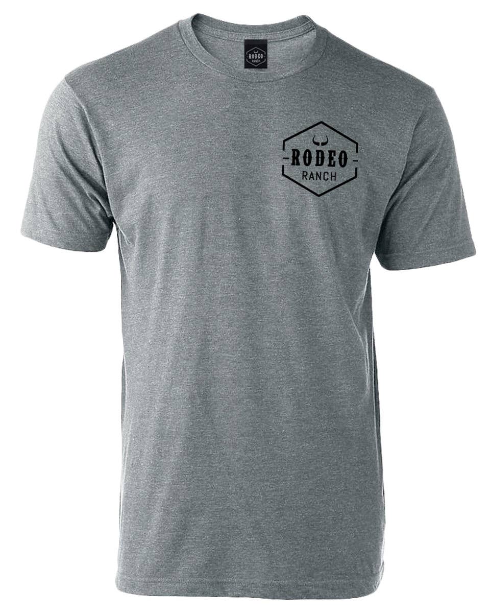 Rodeo Ranch Spur Flag Short Sleeve Shirt - Heather Grey