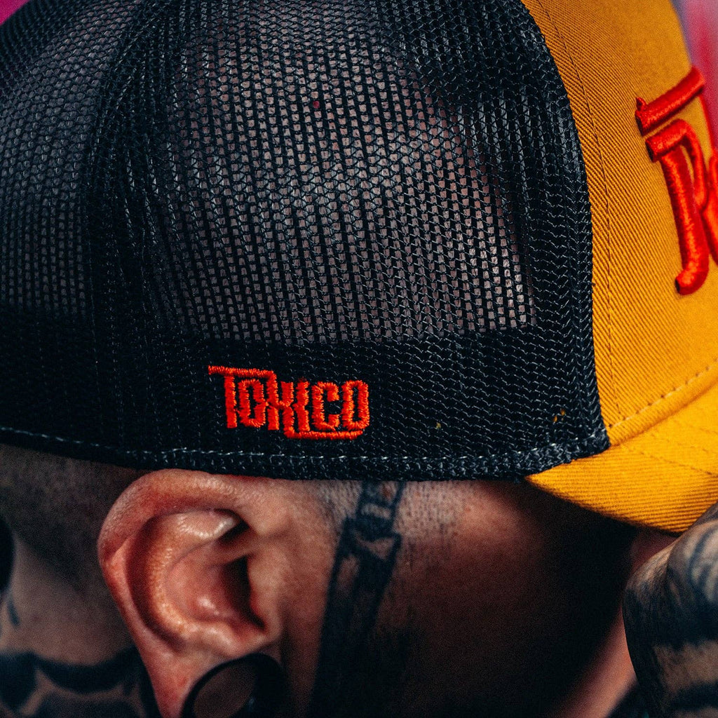 Rednek Rifle Trucker Hat: Mustard/Black