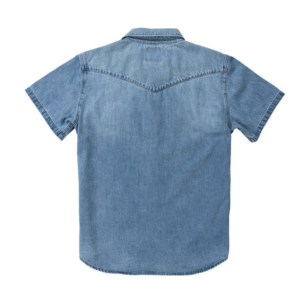 The Wyatt Pearl Snap Short Sleeve: Vintage Denim