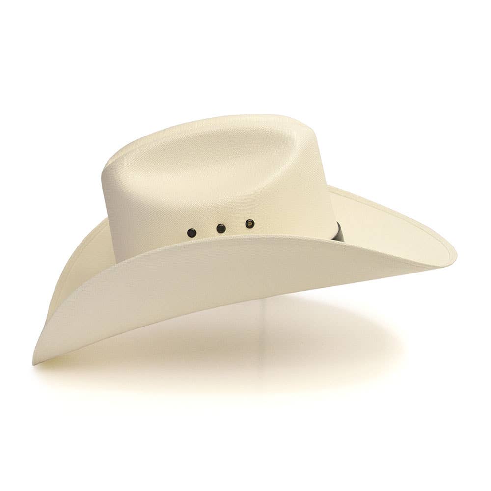 Western Cattleman Straw Hat with Silver Concho Band 7-1/8. A57
