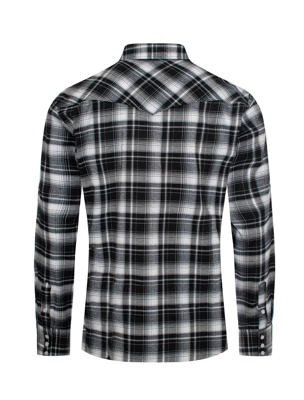 Men's Western Long Sleeve Flannel Shirts With Snap Buttons