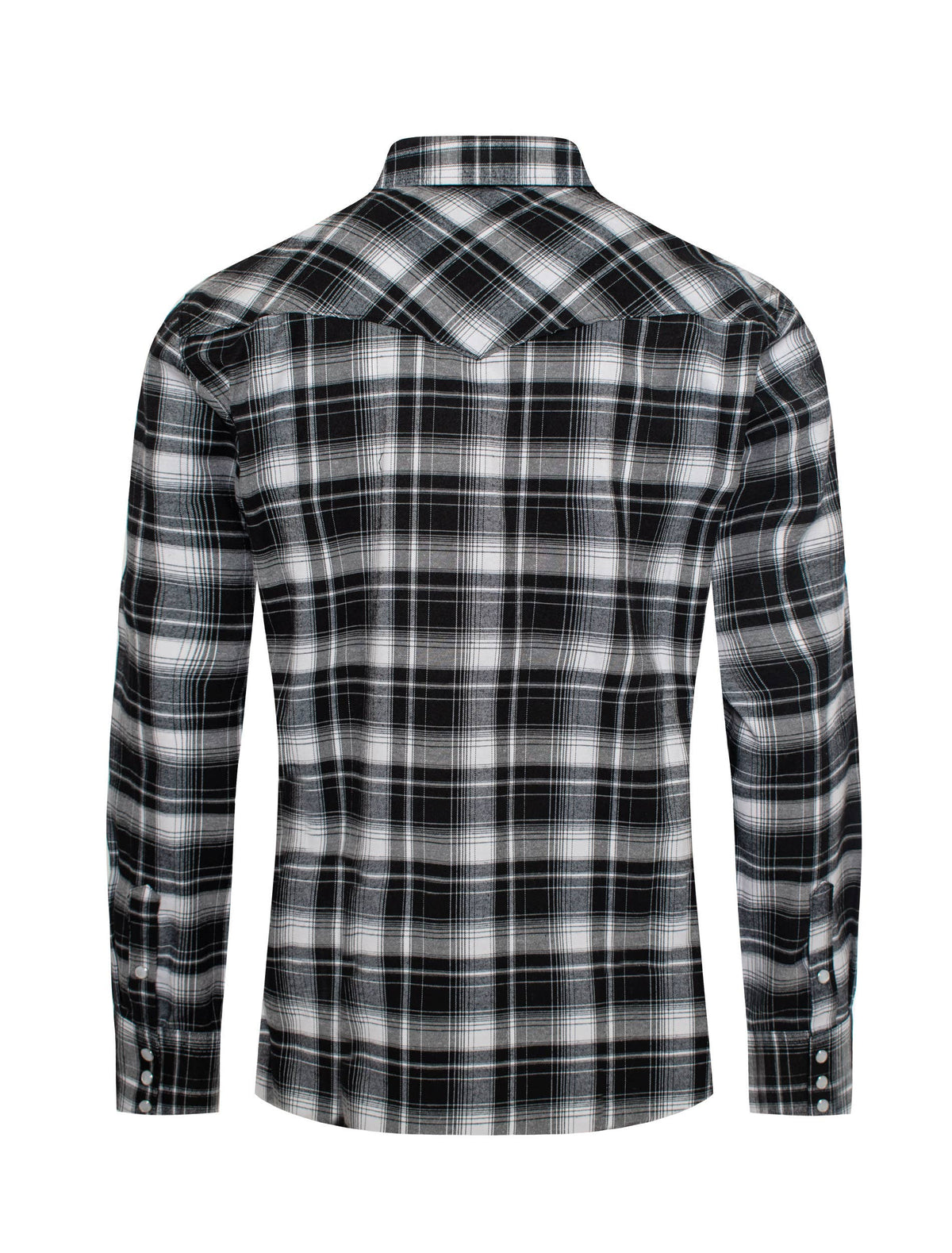 Men's Western Long Sleeve Flannel Shirts With Snap Buttons