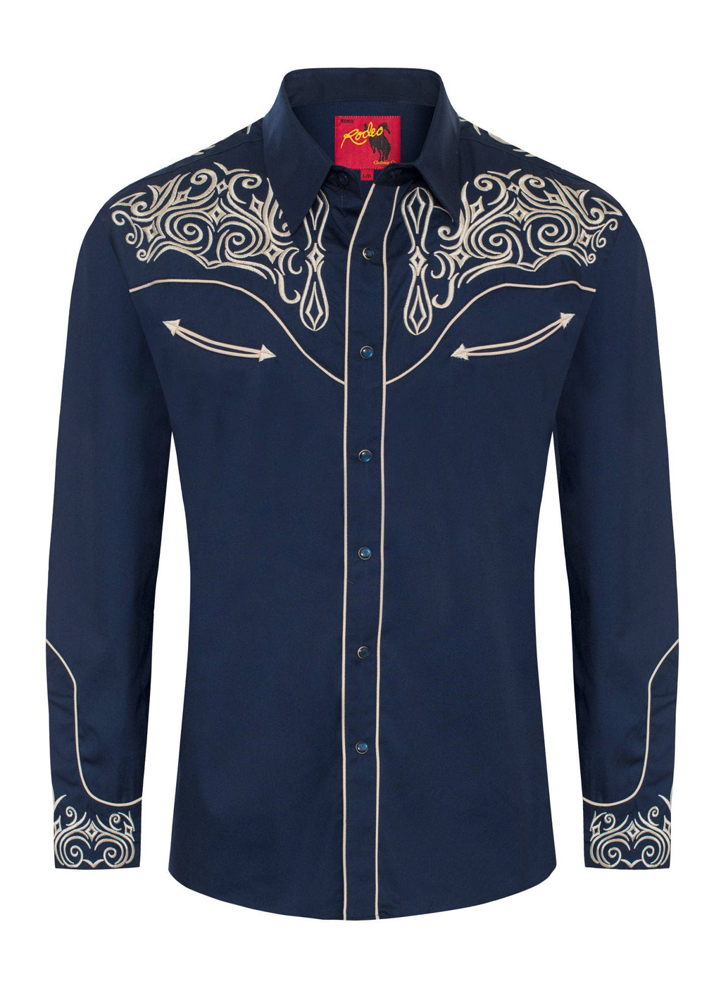 Men's Western Cowboy Embroidery Shirt -PS500L-EC-569