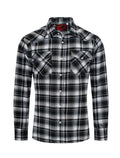 Men's Western Long Sleeve Flannel Shirts With Snap Buttons