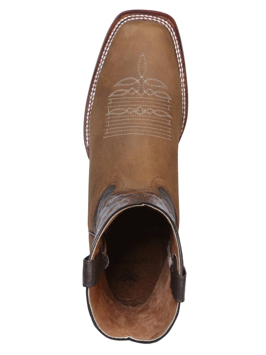 El General Men's Leather Cowboy Boot - Made in Mexico - Crazy Tan 43007: CABALLERO / 9.5 US-8.5 UK
